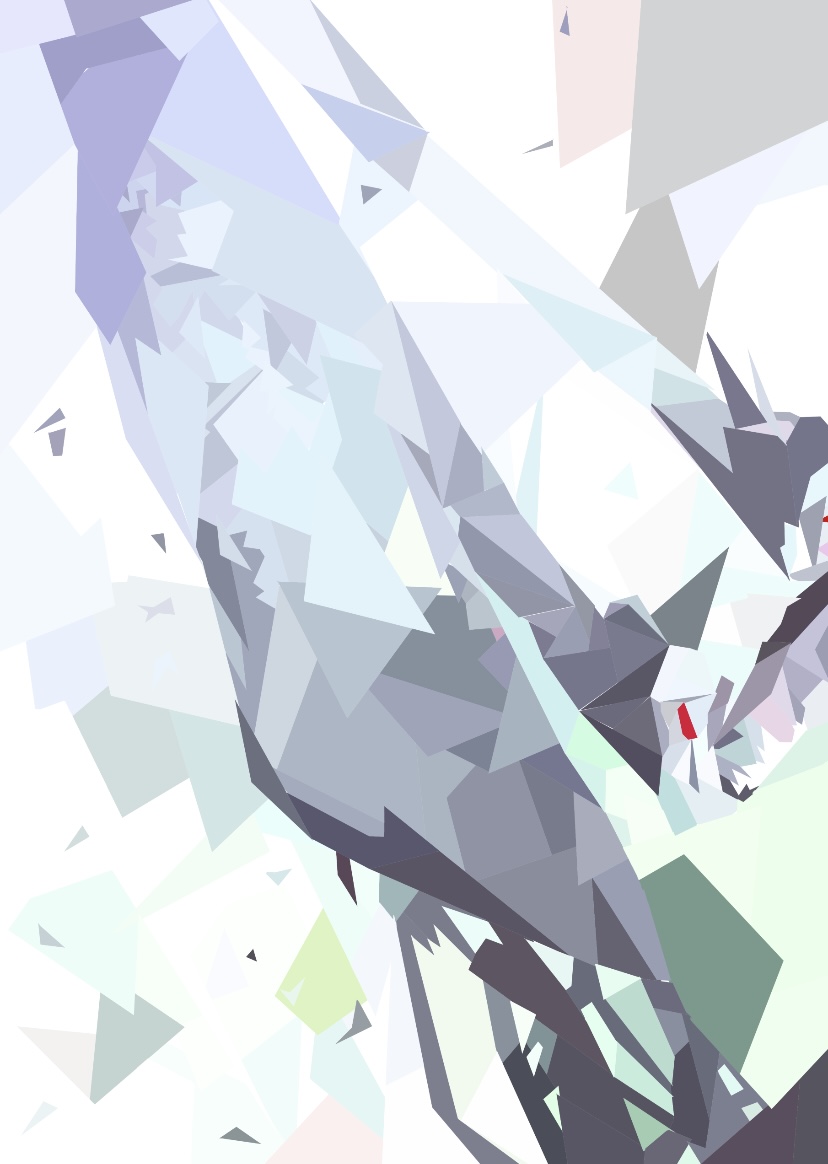 “pastel shadow” / polygonal photoshop experiment