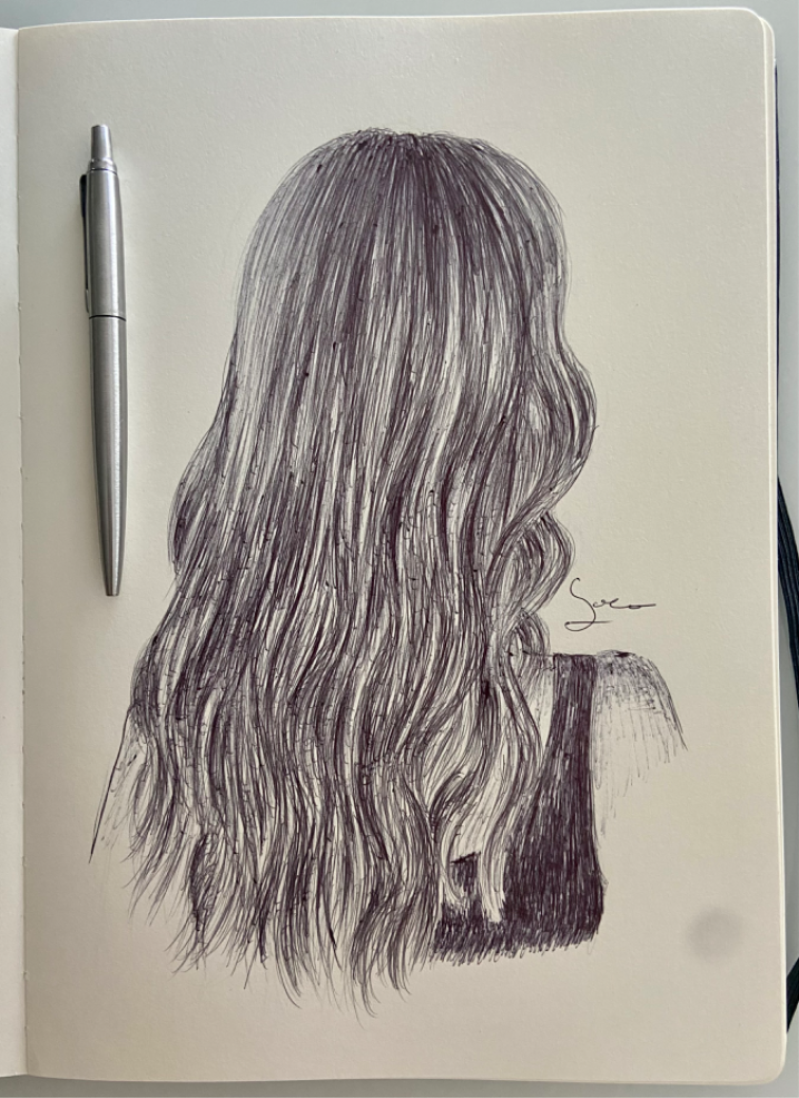 Ballpen Hair Style