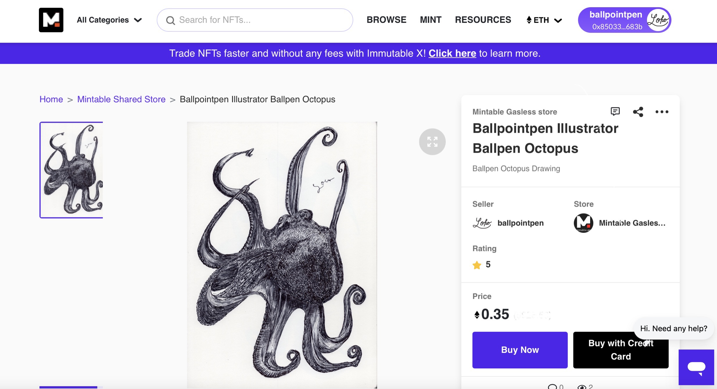 Ballpen NFTS Octopus 🐙