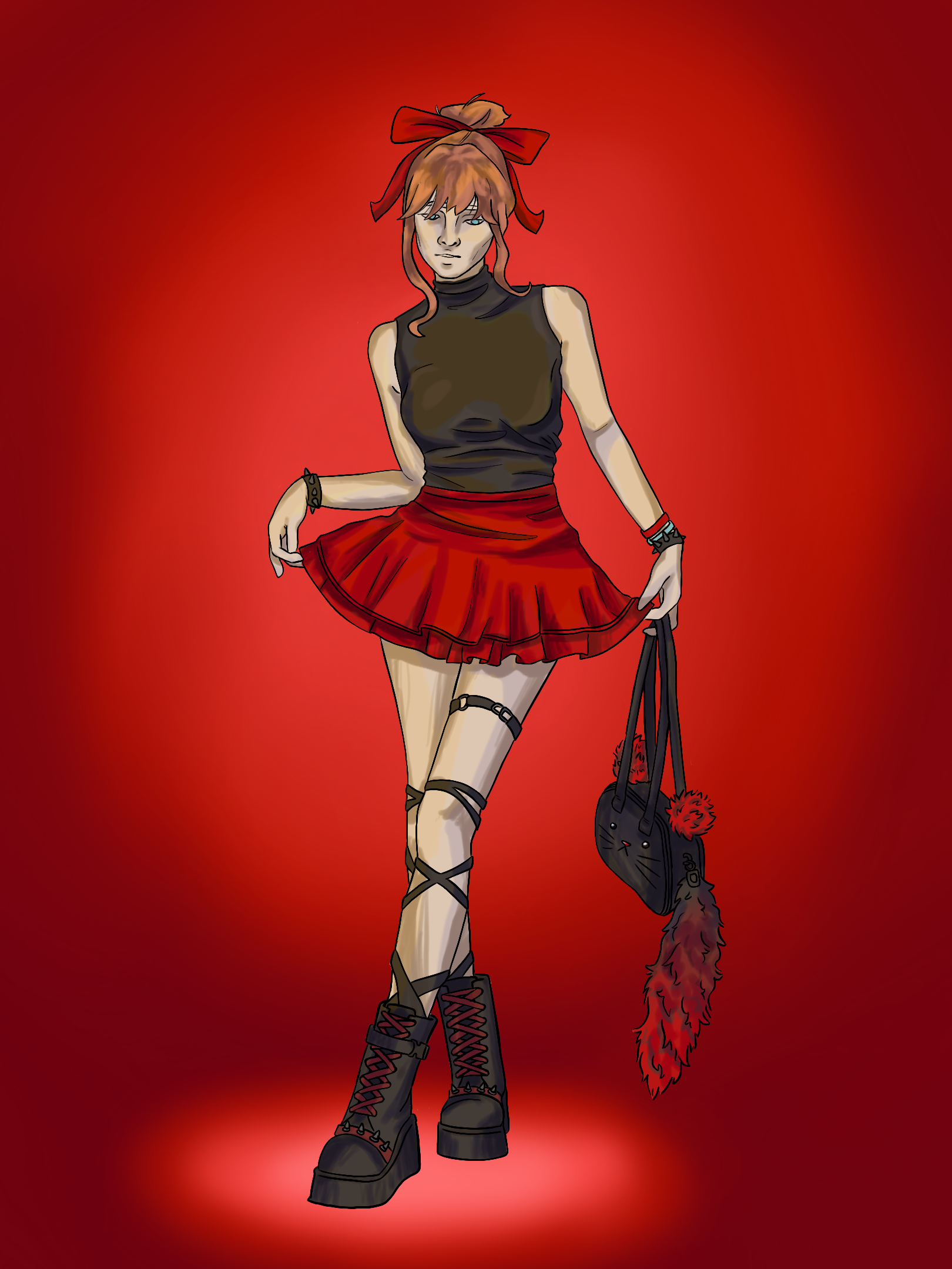 This piece is my very first design of an unnamed character. I focused a lot on lighting effects in this piece and I love how it turned out.