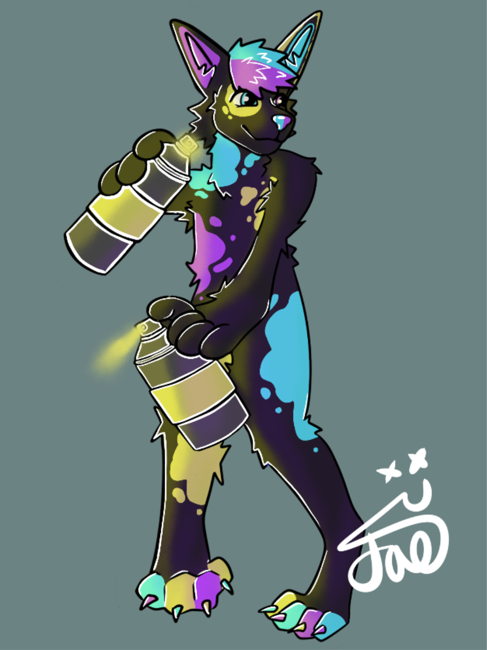 This is a commission piece i did of someone’s fursona, I’ve done quite a bit of furry art over the past few years but this is one of my favourites.