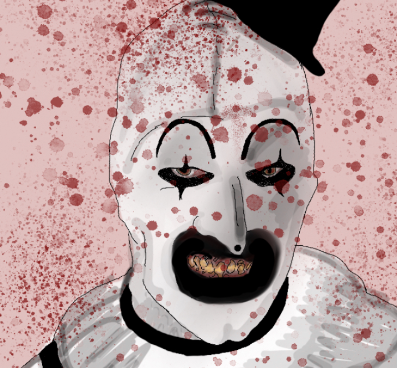 Digital art - Procreate - Art the Clown from the horror movie franchise Terrifier