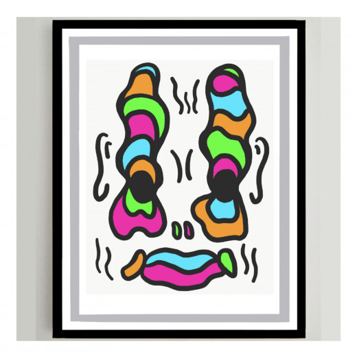 Abstract face print