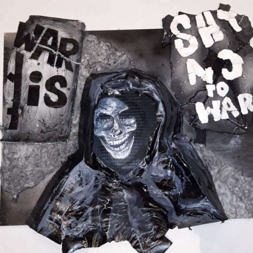 "Death behind the face of War" inspired by Jurgen Schadeberg.