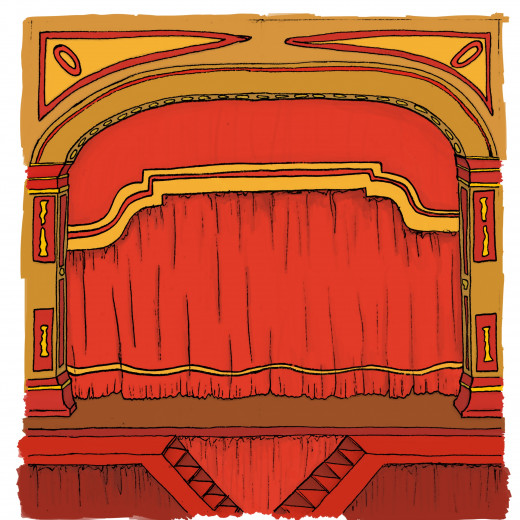 An illustration of City Varieties Theatre in Leeds