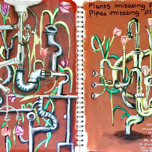 ‘Tulip Pipes’ Sketchbook pages